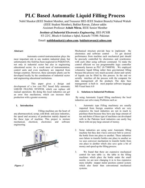 (PDF) Development of Automated Liquid Filling System Based on .